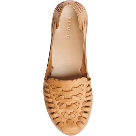 🆕NISOLO Huarache Moccasins Loafers Shoes Cushioned Almond (Tan) Leather 6.5 - Picture 5 of 14